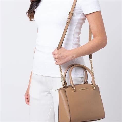 michael kors ellis small conv satchel|Michael Kors Women's Ellis Small Convertible Leather Satchel .